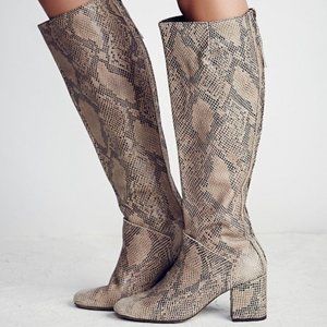 Free People ~ Newcastle Tall Snake Boot